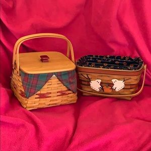 Longaberger Boo Basket & Deck The Halls Basket